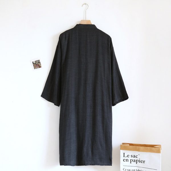 Japanese Style Lace-up Kimono Pajamas Men's Spring And Summer Pure Cotton Thin - Image 4