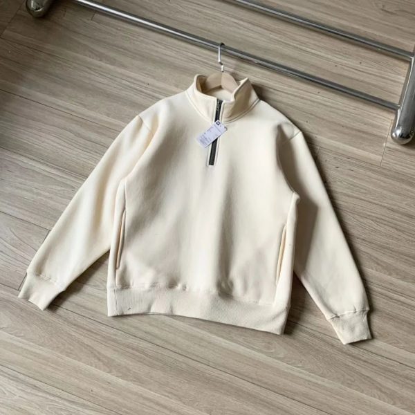Men's Thick Loose Half Zipped Stand Collar Top - Image 10