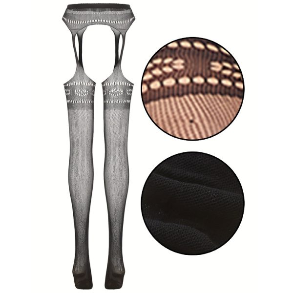 Women's European And American Hollow Bottoming Pantyhose - Image 5