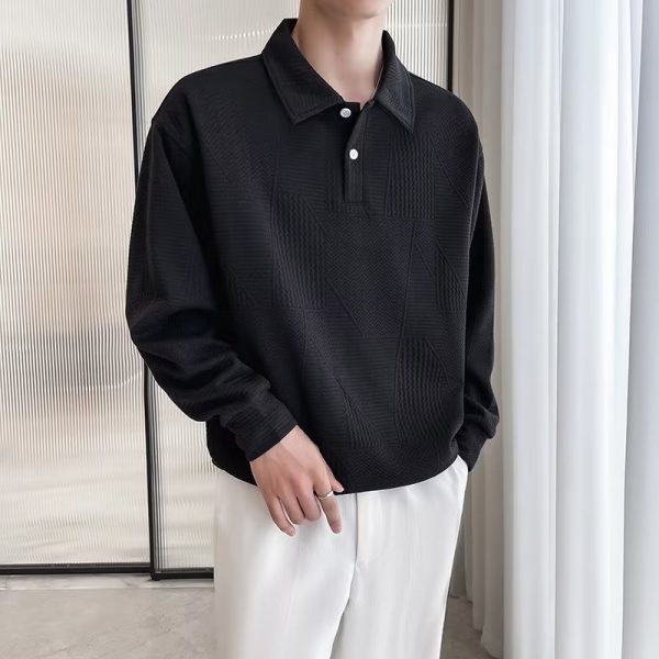Mature And Stable Lapel Sweater For Men - Image 3