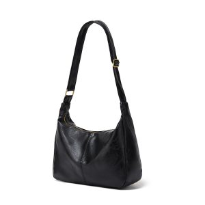 Women's Solid Color Retro Large Capacity Shoulder Tote Bag