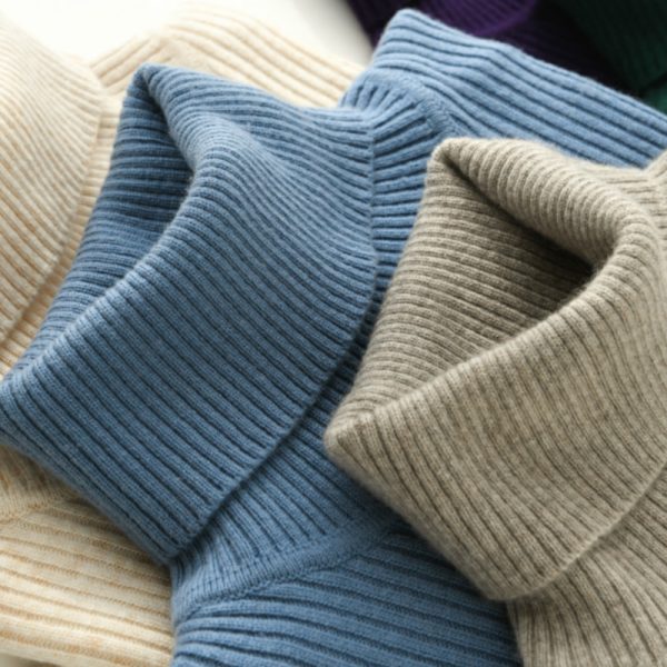 Women's Turtleneck Sweater Slim-fit Lapel Thickening Knitted Bottoming Shirt - Image 4