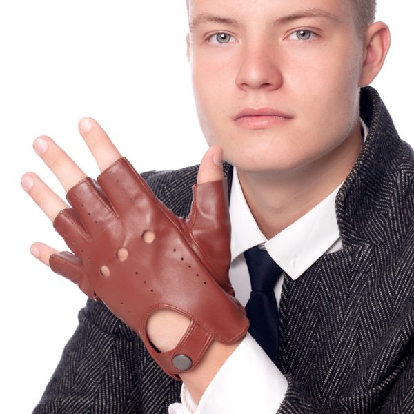 Winter Sheepskin Half Finger Gloves - Image 5