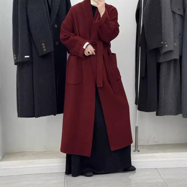 High-end Cashmere Double-sided Woolen Coat Women - Image 3