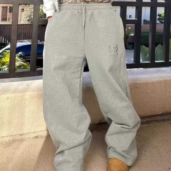 Hip Hop Embroidered Camouflage Double Waist Pants - Image 4