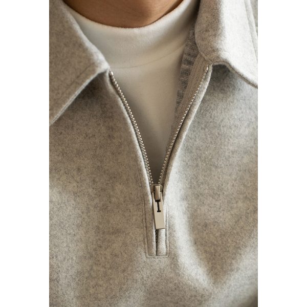 Half Zipper And Lapel Sweater For Men Spring And Autumn New - Image 4