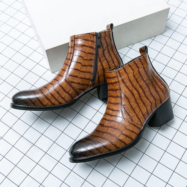Casual Fashion Leather Boots Trendy British Style - Image 2