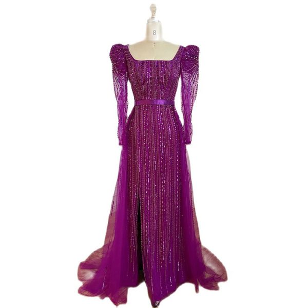 Rose Red Host Performance Evening Dress - Image 5