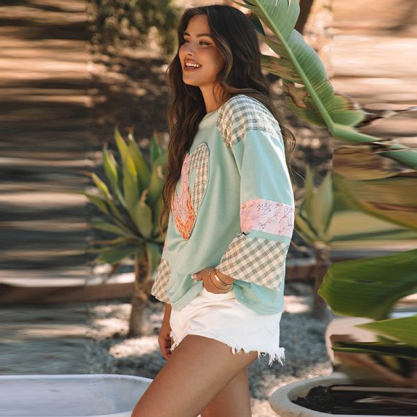 Fall New Round Neck Pullover Women Printed Loose Sweatshirt - Image 3