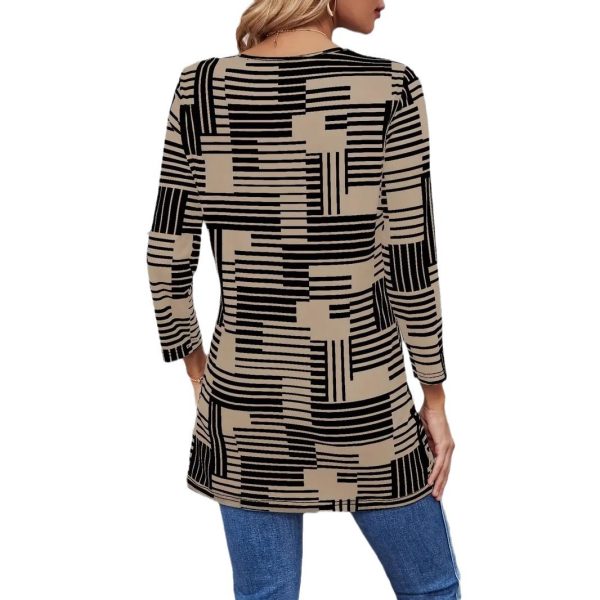 Fashion Casual Crew Neck Top T-shirt Women's Clothing - Image 5