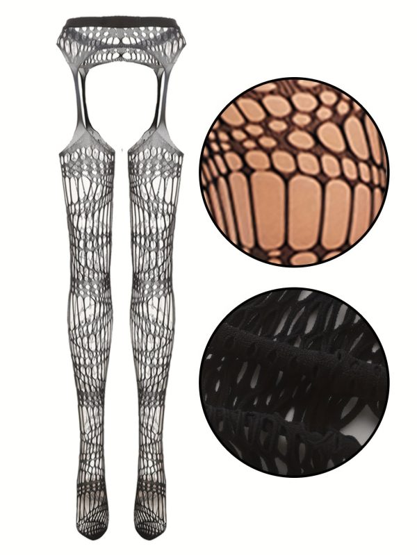 Women's European And American Hollow Bottoming Pantyhose - Image 10