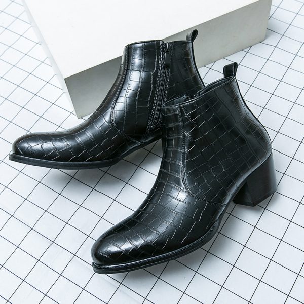 Casual Fashion Leather Boots Trendy British Style - Image 3