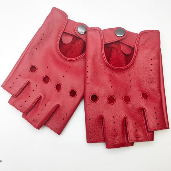 Winter Sheepskin Half Finger Gloves - Image 2