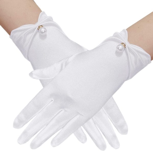 Women's Stylish Personalized Satin Short Gloves - Image 4