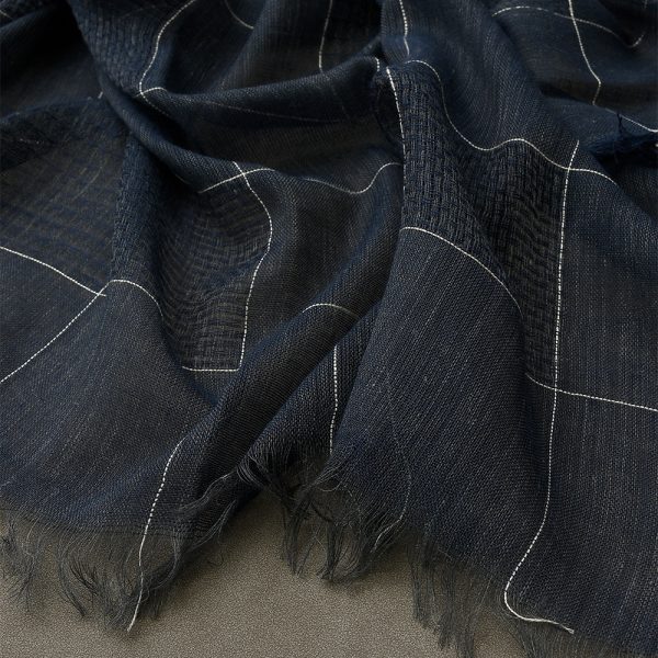 Winter Dual-color Patchwork Plaid Tassel Large Size Scarf - Image 4