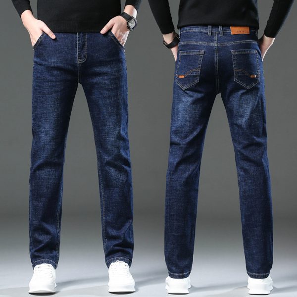 Men's Casual Loose Straight High Stretch Jeans - Image 6