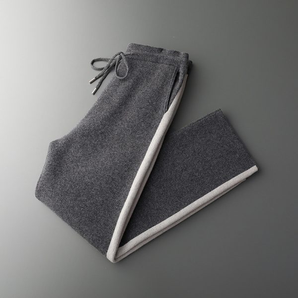 Men's Outerwear Thick Warm Leisure Knitted Wide-leg Pants - Image 8