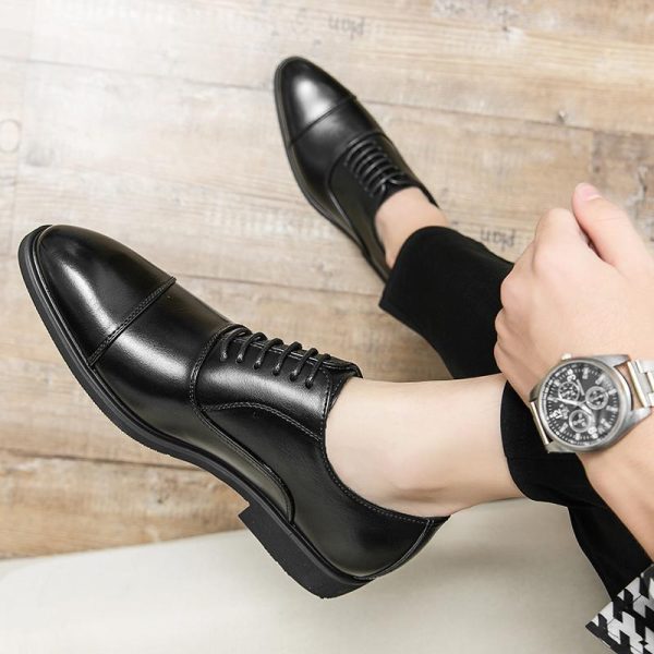 Plus Size Casual Leather Shoes Fashion Men's Business Shoes - Image 2