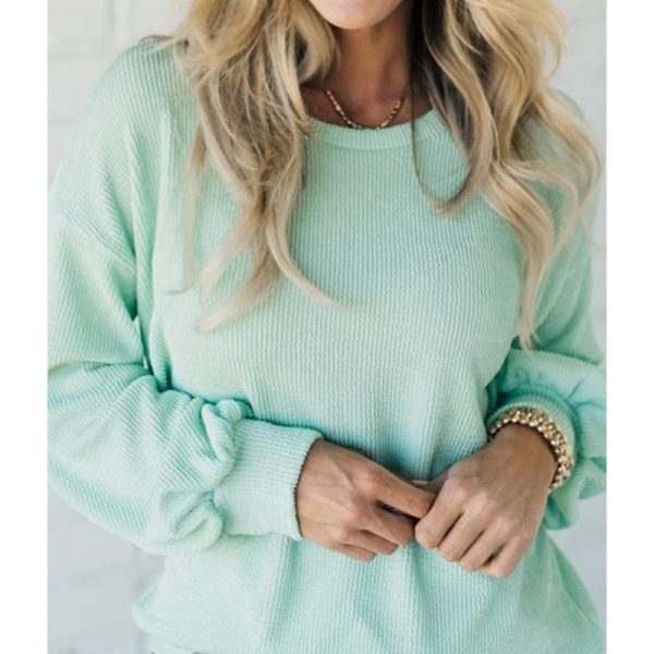 Round Neck Plus Size Loose Pullover Casual Top - Image 9