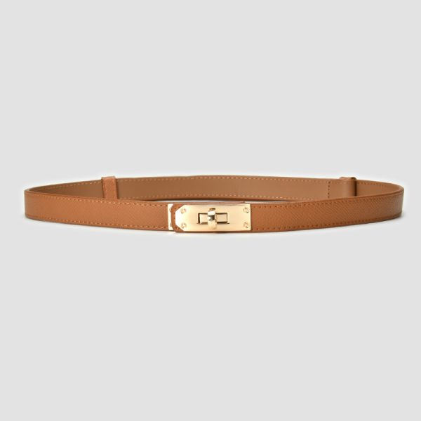 Retro Waist Decorations Women's Leather Thin Belt - Image 3