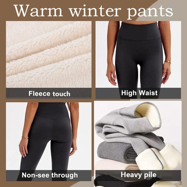 Autumn And Winter Fleece-lined Outer Wear High Waist Warm Pants For Women - Image 2