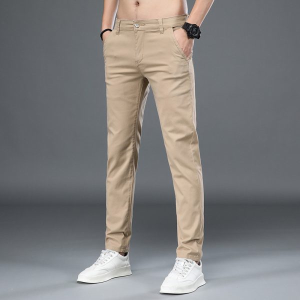 Business Casual Elastic Loose Straight Slim Fit Suit Pants - Image 4