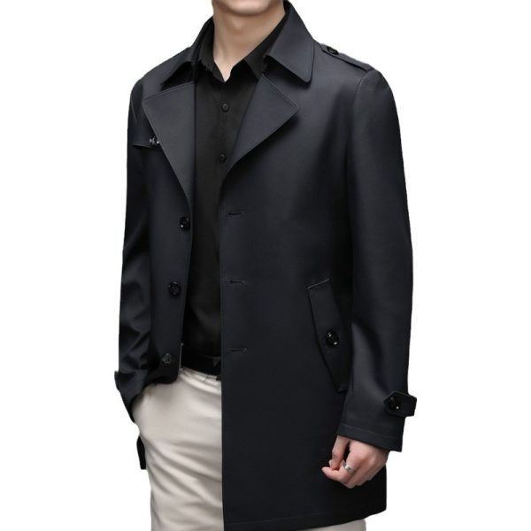 Casual Single-breasted High-end Plus Size Men's Jacket - Image 5