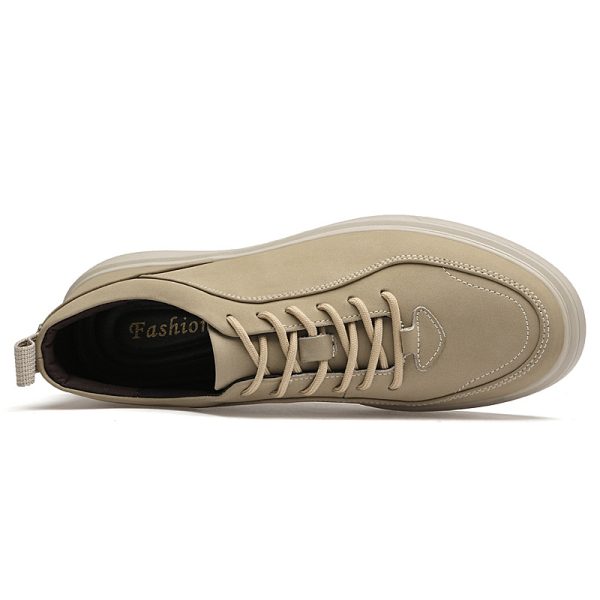 Men's Casual Sneakers Two-layer Cowhide Breathable Lace Up Fashion All-matching - Image 6