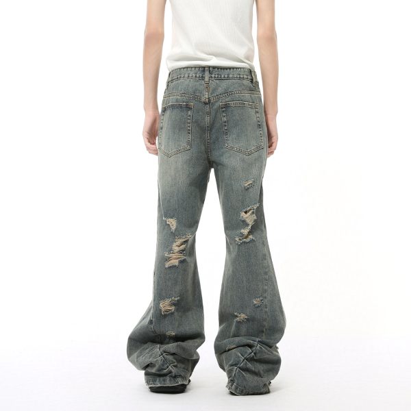 Street Style Broken Hole Design Retro Skinny Jeans - Image 4