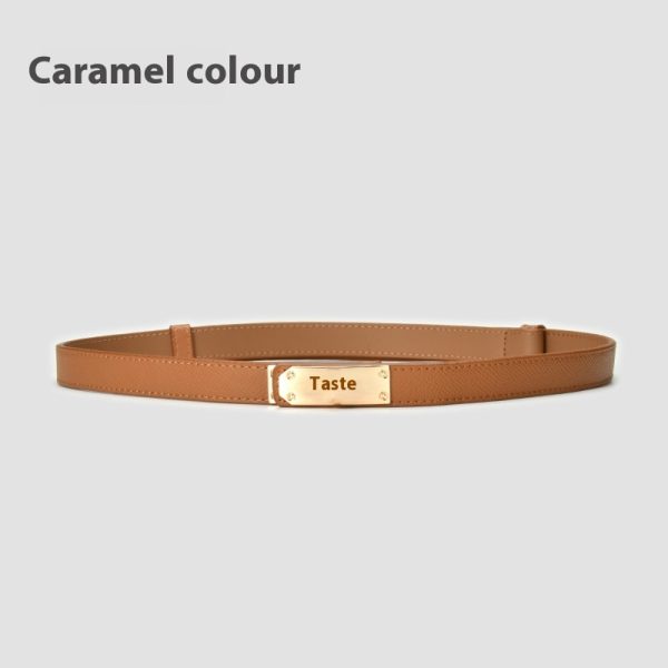 Retro Waist Decorations Women's Leather Thin Belt - Image 7
