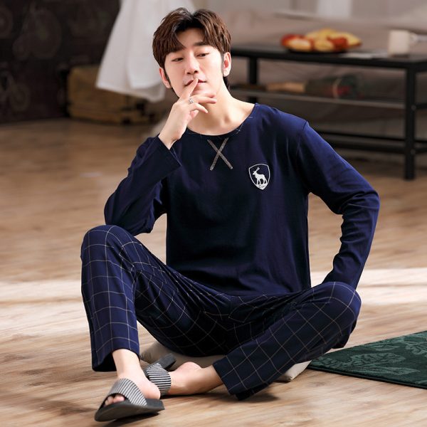 Men's Springsummer Thin Casual Pure Plus Size Middle Aged Homewear - Image 9