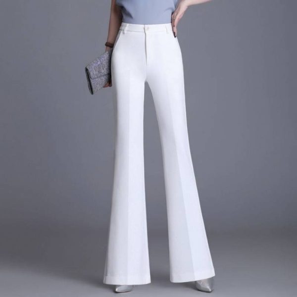 White High-waist Women's Pendant Loose Casual Pants - Image 4
