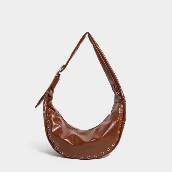 Retro Large Capacity Crossbody One Shoulder Underarm Dumpling Bag - Image 7
