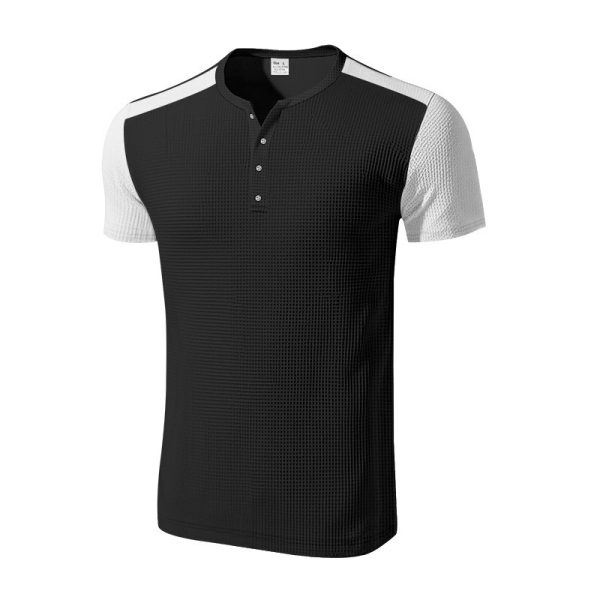 Plus Size Men's Color Block T-shirt - Image 8