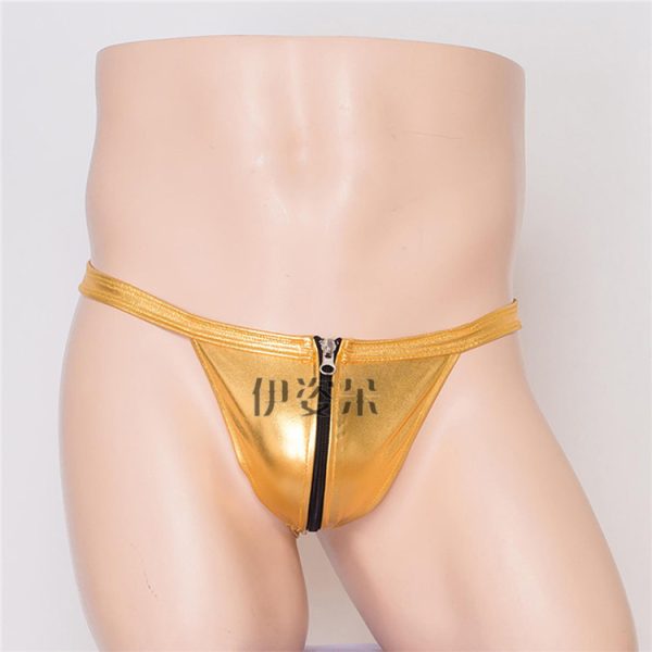 Men's Solid Color Low Waist Hollow Out See Through Underwear - Image 6
