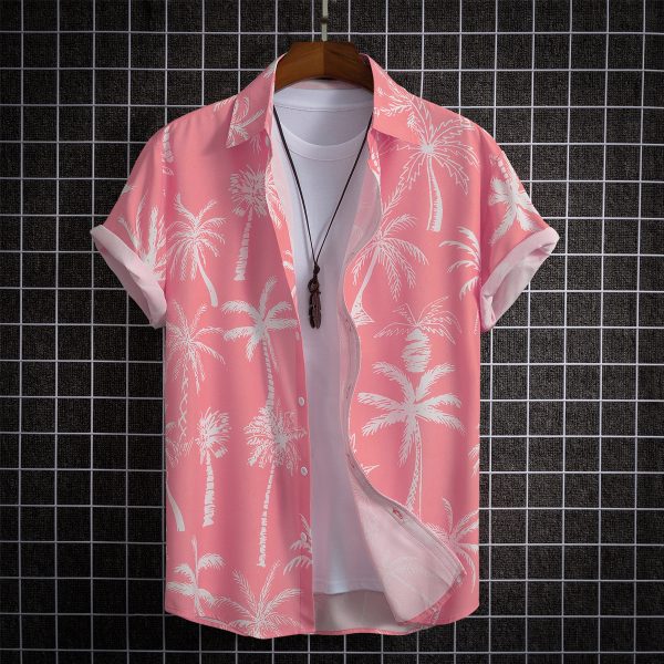 Men's Short-sleeved Shirt 3D Digital Printing Hawaiian Trendy Cardigan Shirt - Image 3