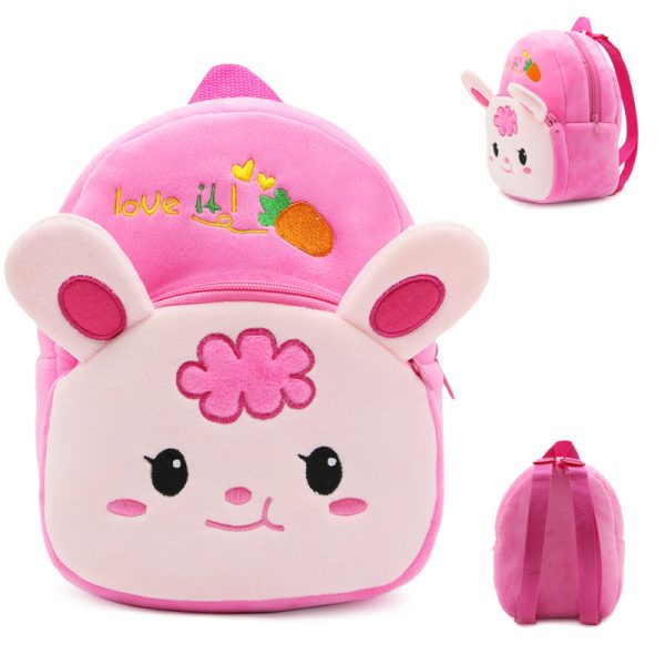 Cute Cartoon Animal Radish Rabbit Plush Backpack - Image 5
