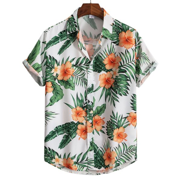 Men's Short-sleeved Shirt 3D Digital Printing Hawaiian Trendy Cardigan Shirt - Image 10