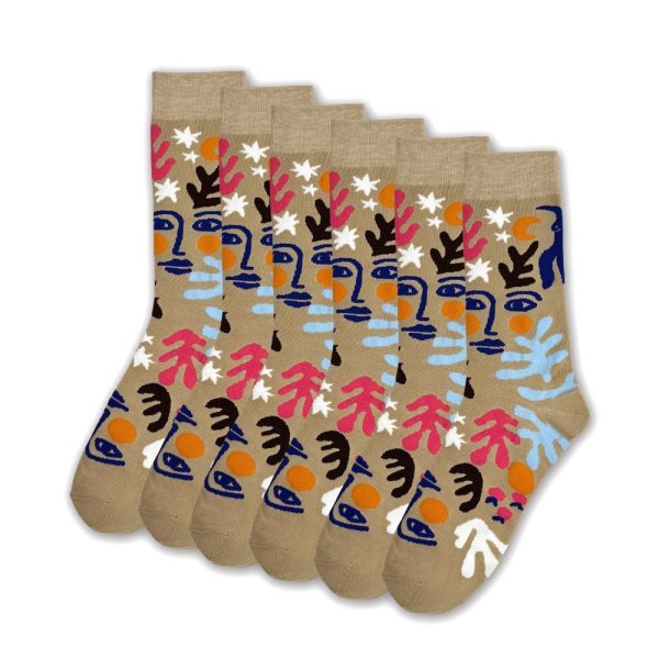 6 Pairs Of Comfortable Men's And Women's Socks - Stylish Design - Image 2