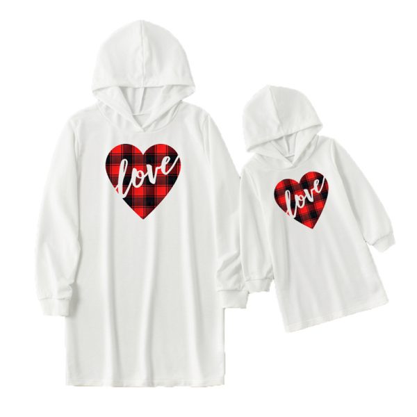 White Parent-Child Sweater Dress Mother And Daughter Multiple - Image 5