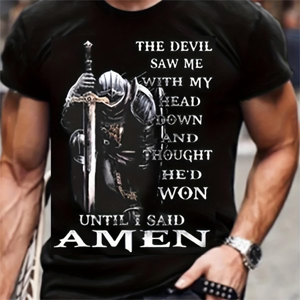 3D Printed T-shirt Men's Summer Casual Breathable Short Sleeve Top - Image 8