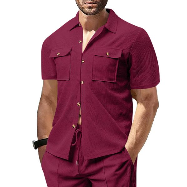Men's Summer American Leisure Cargo Shirt - Image 5