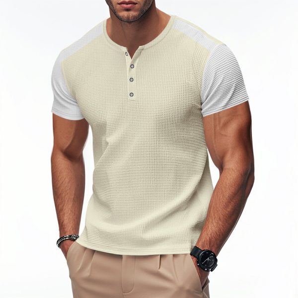Plus Size Men's Color Block T-shirt - Image 5