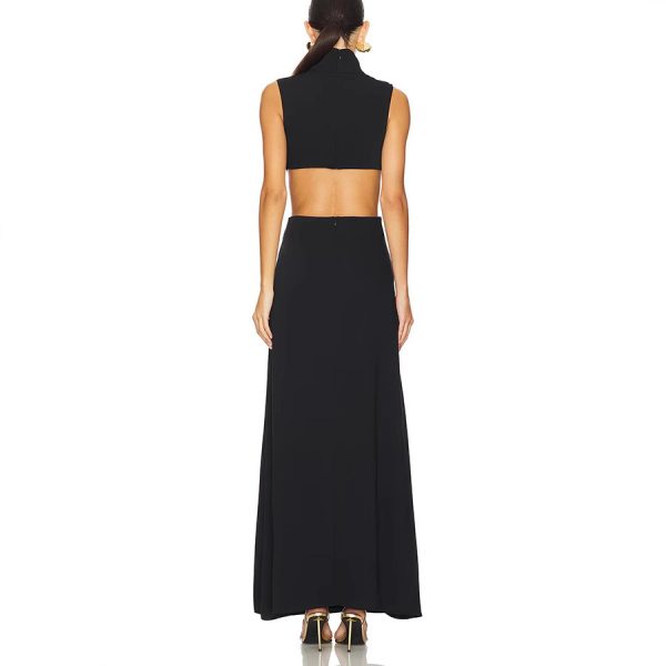 Fashion Sleeveless Turtleneck Zipper Dress - Image 5