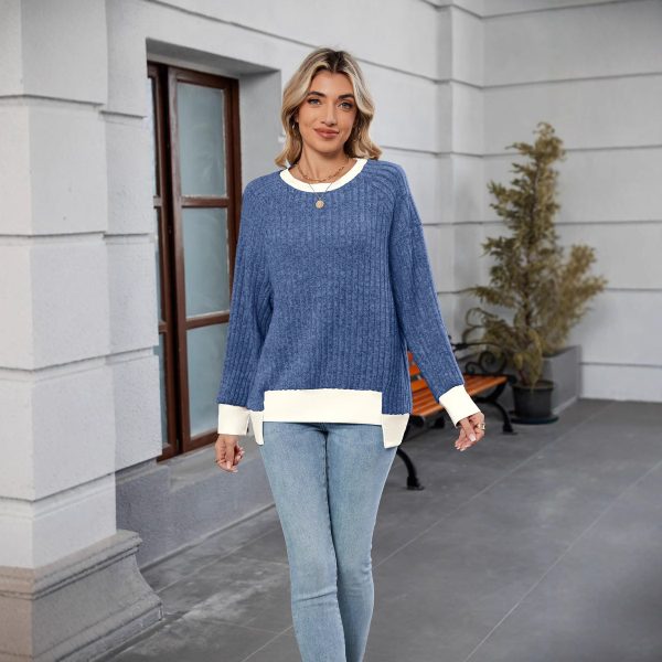 Pullover Knitting Loose Multicolor Top For Women - Image 4