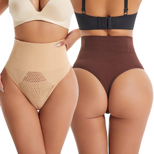Body Shaping Hollow High Waist Belly Contracting T-back - Image 3