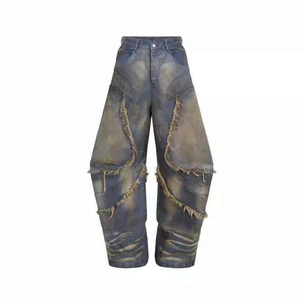 American-style Distressed Machete Jeans - Image 5