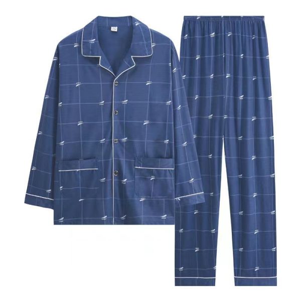Spring And Autumn Loose Men's Pajamas Suit - Image 5