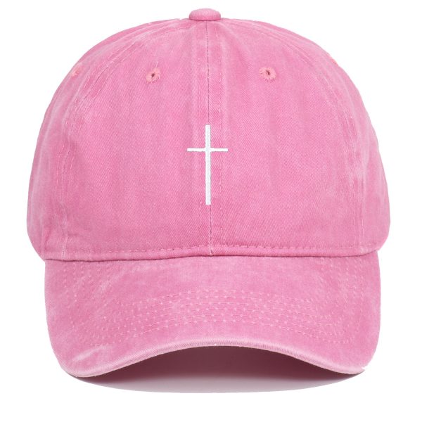 Cross Embroidered Peaked Cap Baseball Cap Letter Sun Hat - Image 3