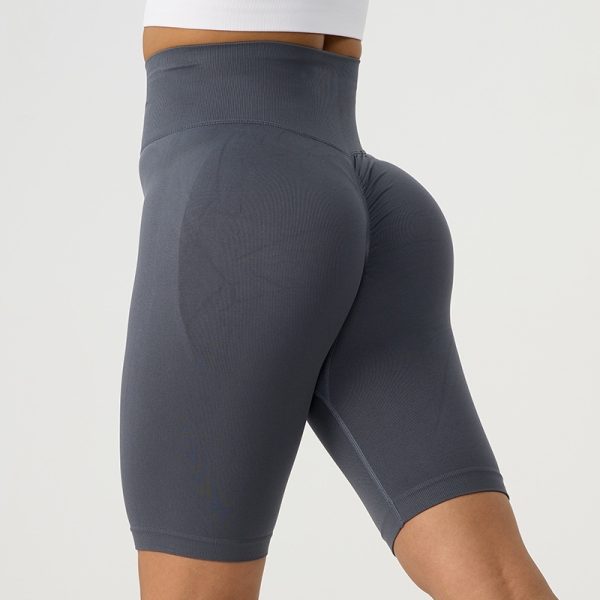 Summer Hip-shaping Belly-contracting Running Five-point Fitness Pants Women's High Waist - Image 8